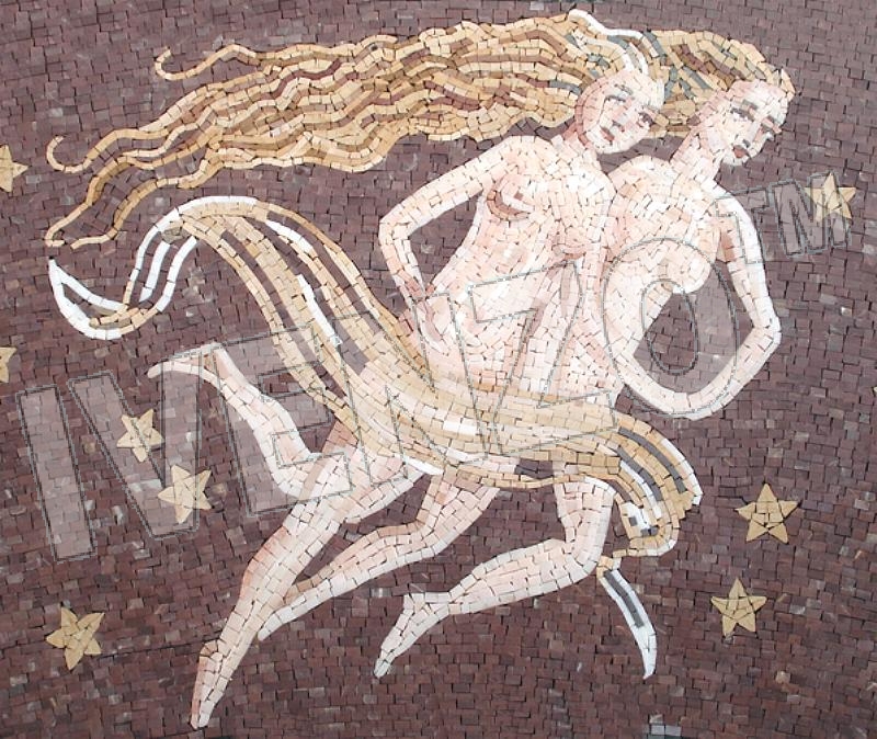 Mosaic FK021 sign of the zodiac gemini