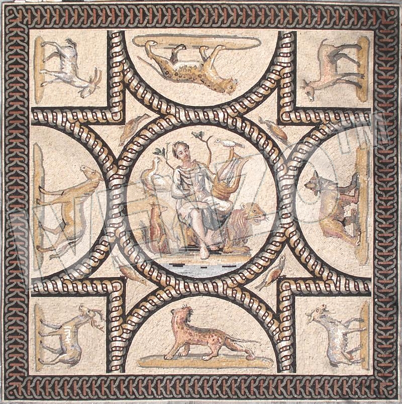 Mosaic FK045 Orpheus from Cheyres, Switzerland