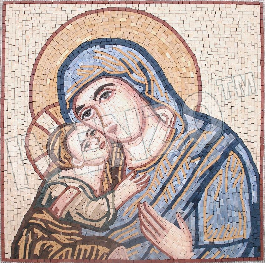 Mosaic FK068 Jesus and Maria