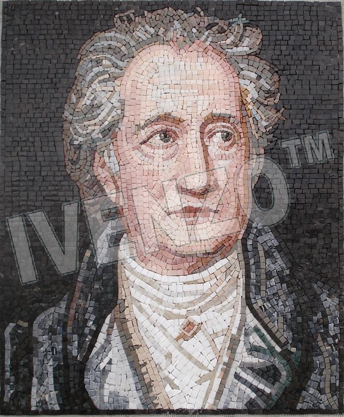 Mosaic FK076 Portrait Johann Wolfgang von Goethe