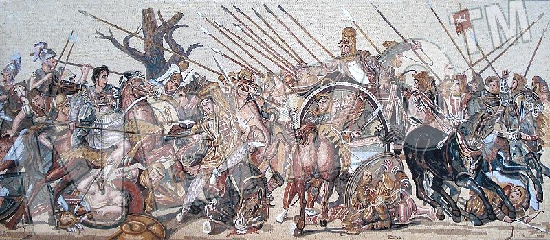 Mosaic FK081 Battle of Alexander at Issus