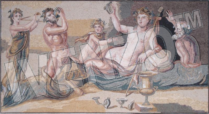 Mosaic FK083 Herakles and Dionysus