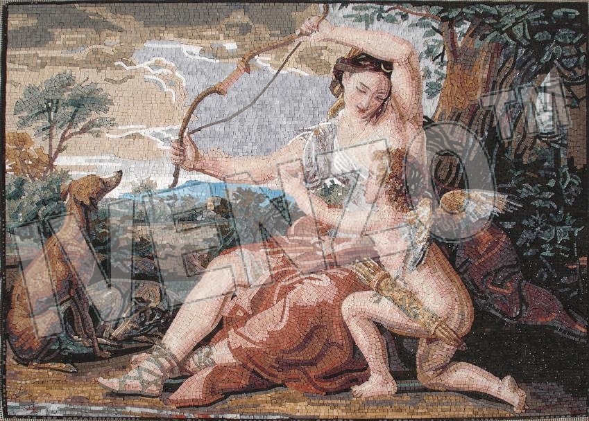 Mosaic FK102 Batoni: Diana and Cupid
