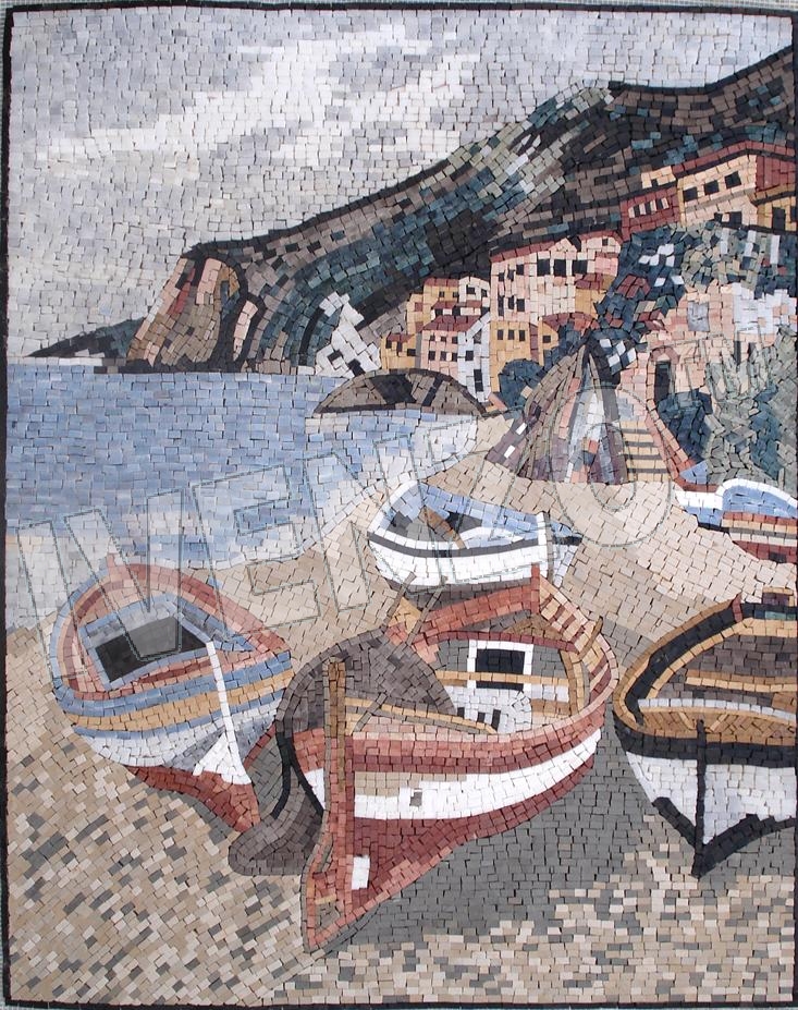 Mosaic GK044 fishing village