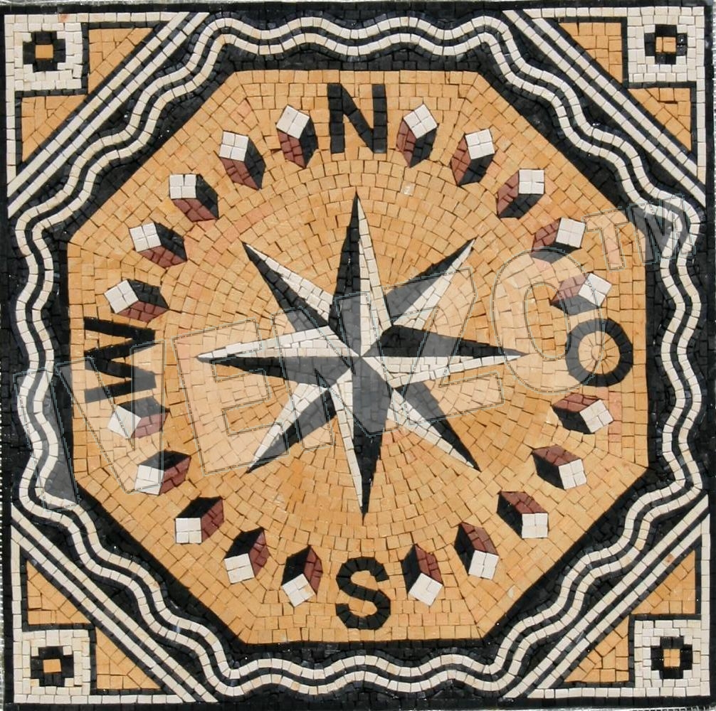 Mosaic GK064 Compass Rose