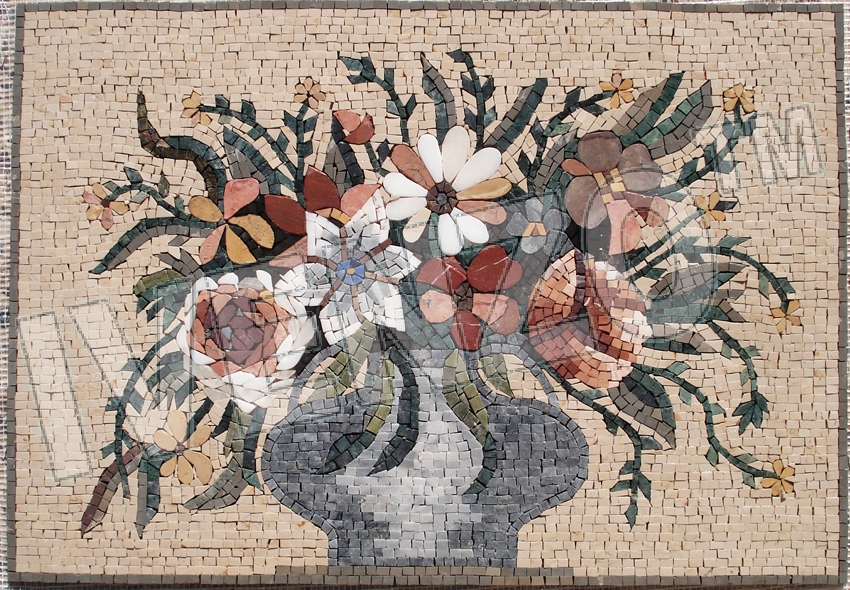 Mosaic GK078 Flowers in Vase