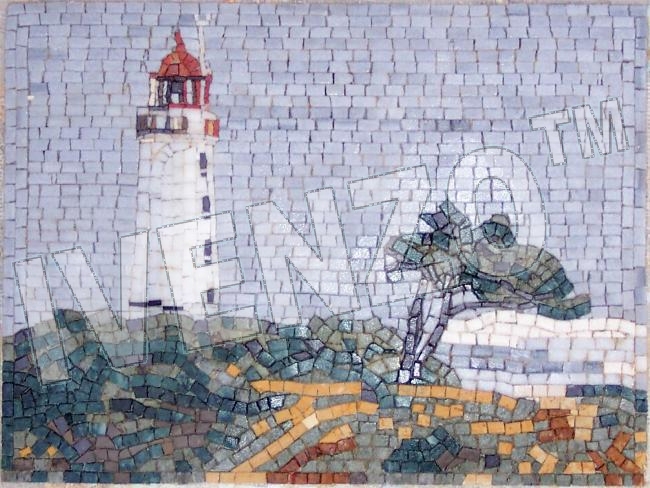 Mosaic LK001 Lighthouse Hiddensee Dornbusch