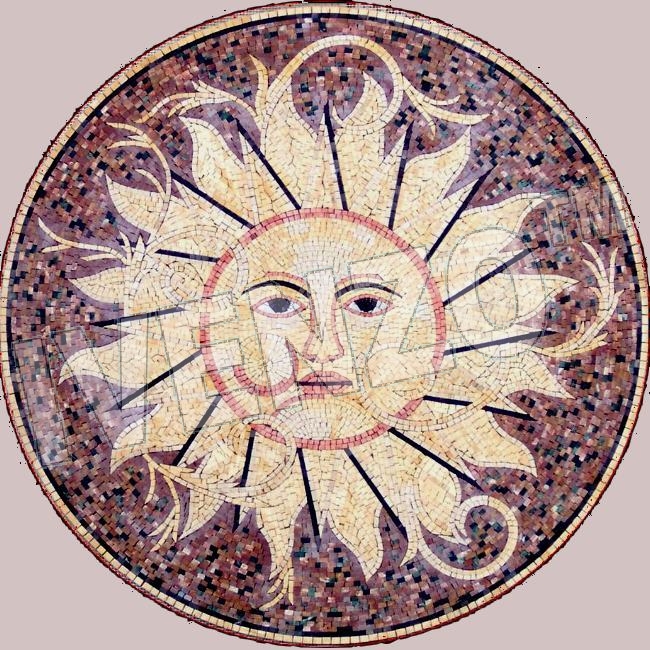 Mosaic MK001 sun in warm colours