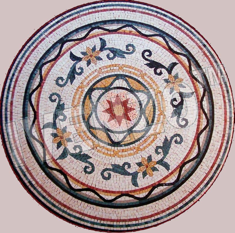 Mosaic MK019 flower medallion
