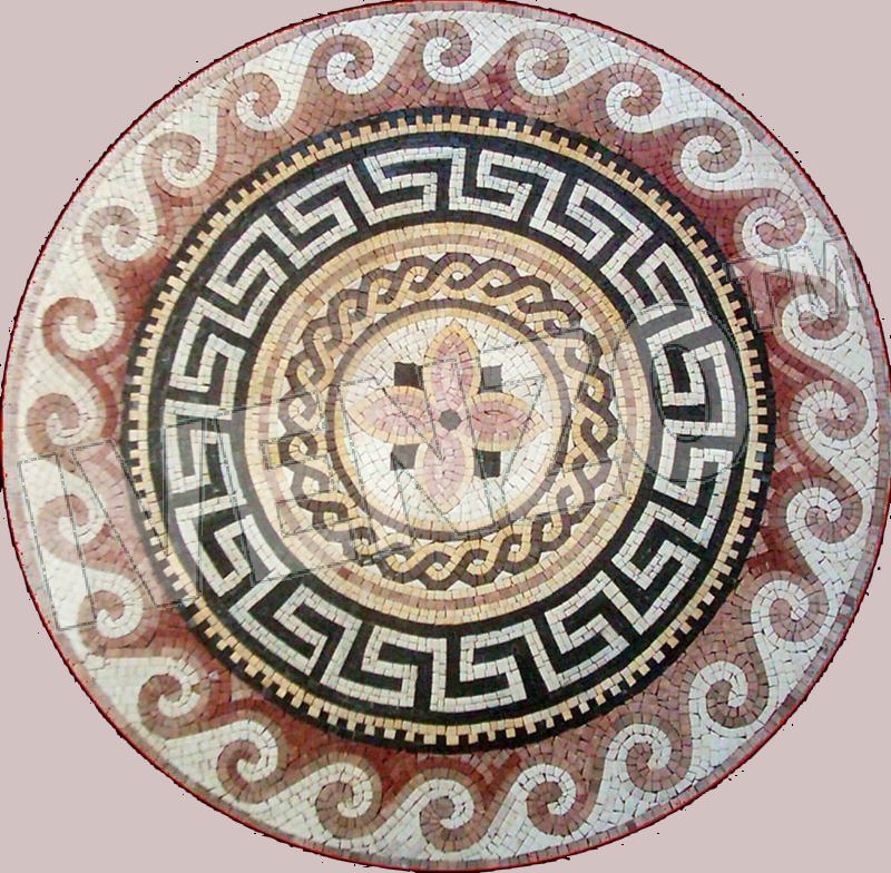 Mosaic MK029 greek-roman medallion