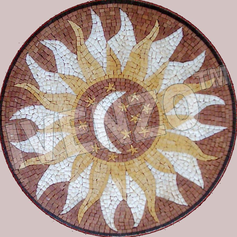 Mosaic MK060 medallion sun-moon-stars