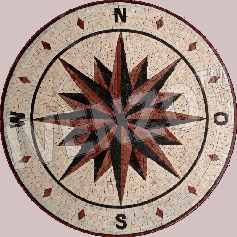 Mosaic MK065 Compass rose