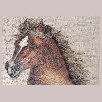 Mosaic horse's head
