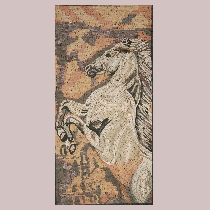 Mosaic rearing horse