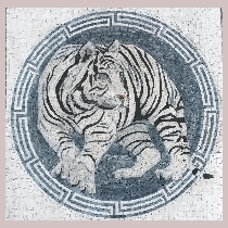 Mosaic white tiger