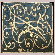 Mosaic flower motiv