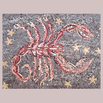 Mosaic sign of the zodiac scorpio