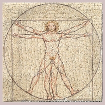 Mosaic Vitruvian Man