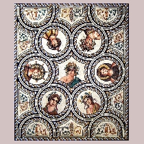 Mosaic Roman heads
