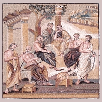 Mosaic Platon and the Academy of Athen