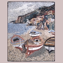 Mosaic fishing village