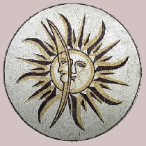 Mosaic sun and moon