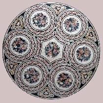 Mosaic floral medallion