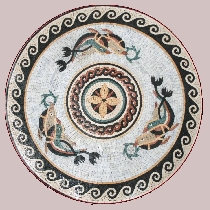 Mosaic Medallion with dolphins