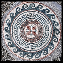 Mosaic greek-roman medallion