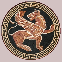 Mosaic dragon Simurgh