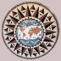 Mosaic Compass rose from Lisbon